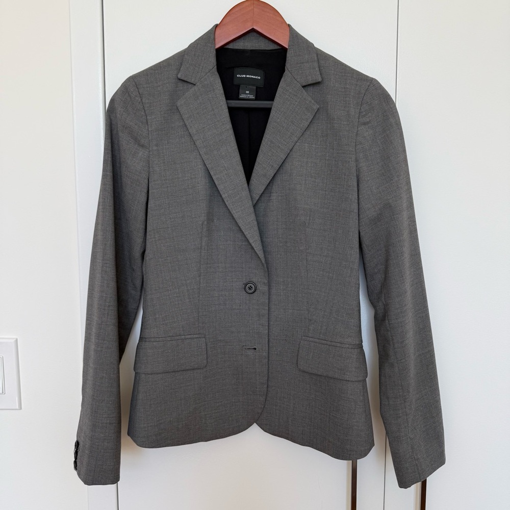 Like New - Club Monaco Gray Wool Blazer